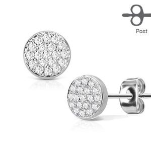 Silver Diamond Earrings